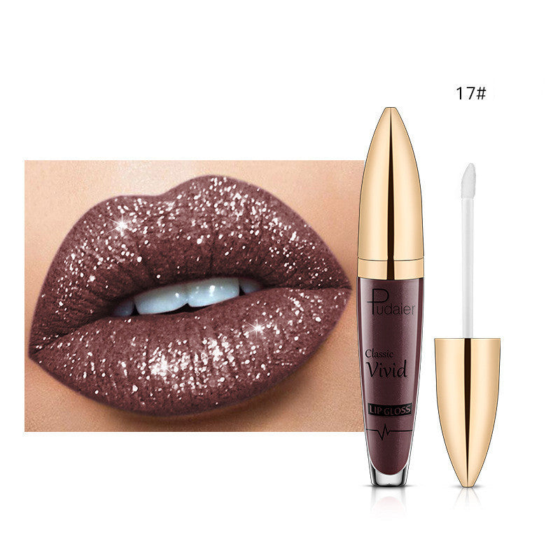 Pudaier Sip Glitter Flip Matte Shimmer Lip Gloss No Stain On Cup Diamond Lipstick Pudaier Sip Glitter Flip Matte Shimmer Lip Gloss No Stain On Cup Diamond Lipstick